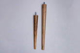 set of Two walnut round legs